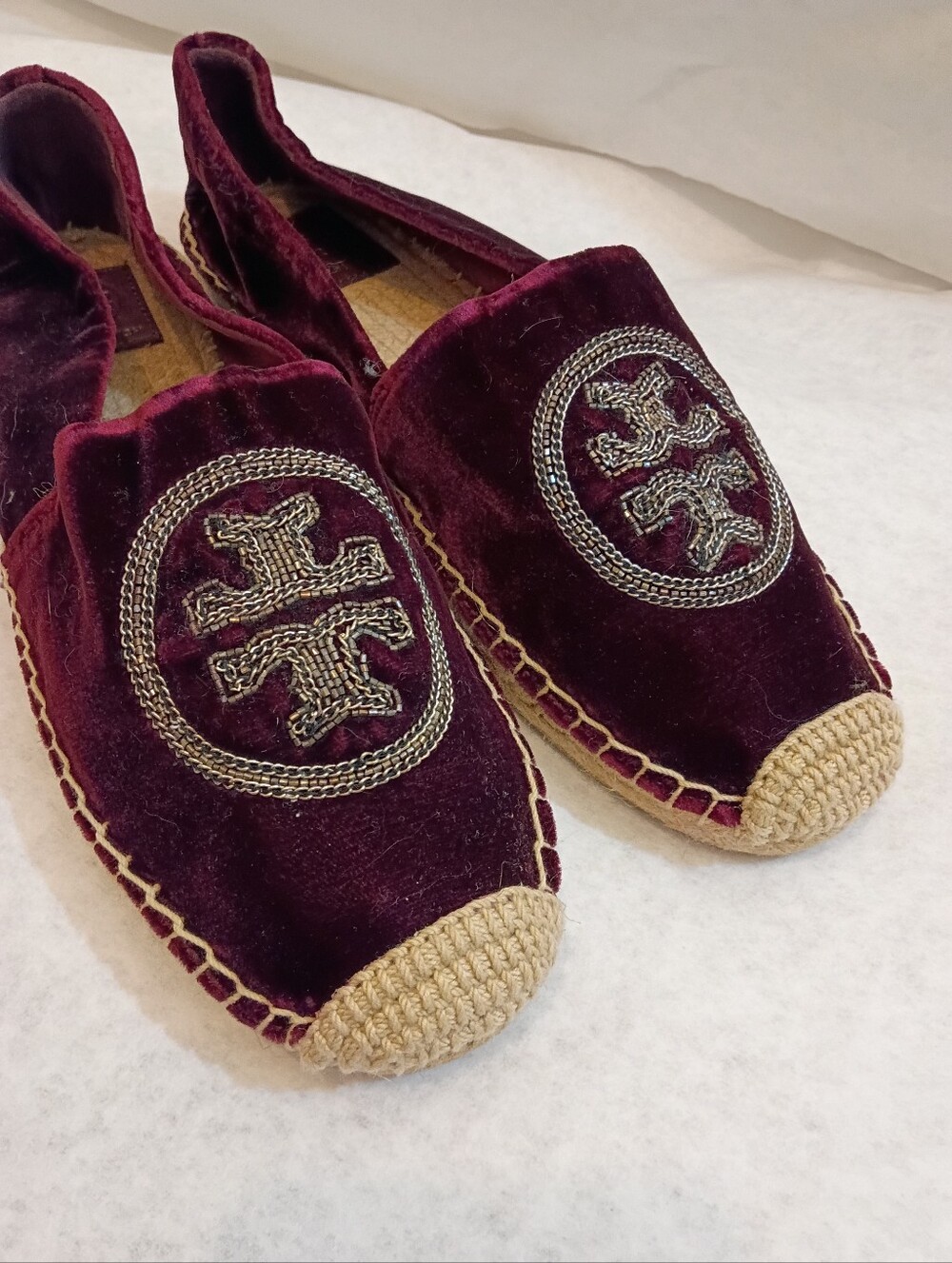 Tory Burch velvet Women's espadrilles Size 9.5